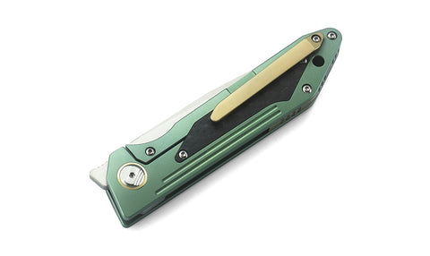 BESTECH SHINKANSEN BT1803B 3.54" CPM-S35VN Blade 6AL4V Titanium with carbon fiber inlayed Handle