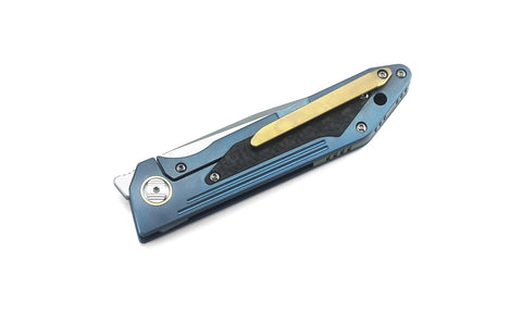 BESTECH SHINKANSEN BT1803C 3.54" CPM-S35VN Blade 6AL4V Titanium with carbon fiber inlayed Handle