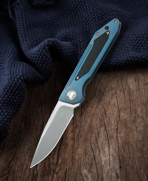 BESTECH SHINKANSEN BT1803C 3.54" CPM-S35VN Blade 6AL4V Titanium with carbon fiber inlayed Handle
