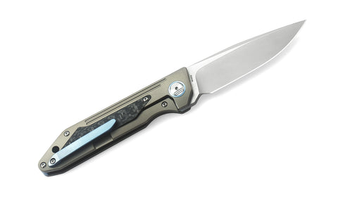 BESTECH SHINKANSEN BT1803D 3.54" CPM-S35VN Blade 6AL4V Titanium with carbon fiber inlayed Handle