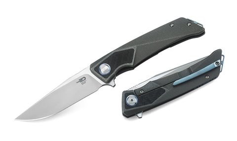 BESTECH SKY HAWK BT1804A Titanium+Carbon Fiber inlayed Handle: 3.58" CPM-S35VN Blade