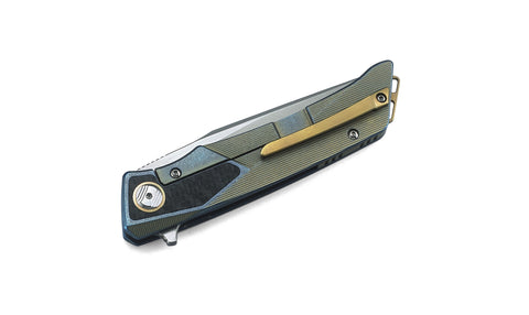 BESTECH SKY HAWK BT1804B Titanium+Carbon Fiber inlayed Handle: 3.58" CPM-S35VN Blade