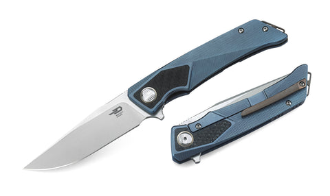 BESTECH SKY HAWK BT1804C Titanium+Carbon Fiber inlayed Handle: 3.58" CPM-S35VN Blade