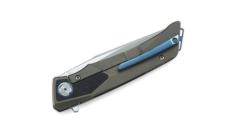 BESTECH SKY HAWK BT1804D Titanium+Carbon Fiber inlayed Handle: 3.58" CPM-S35VN Blade