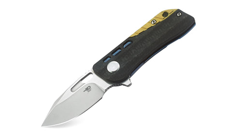 BESTECH Engine (Droppoint) BT1805B Titanium+Carbon Fiber Handle: 2.24" CPM-S35VN Blade