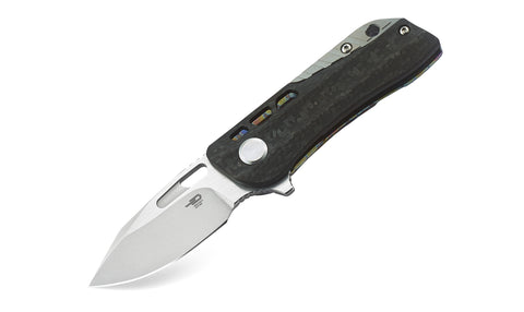 BESTECH Engine (Droppoint) BT1805D Titanium+Carbon Fiber Handle: 2.24" CPM-S35VN Blade