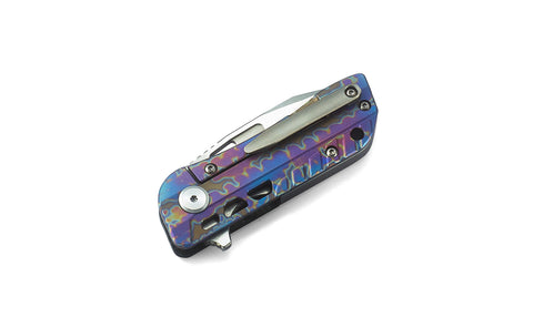 BESTECH Engine (Droppoint) BT1805D Titanium+Carbon Fiber Handle: 2.24" CPM-S35VN Blade