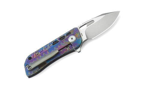 BESTECH Engine (Droppoint) BT1805D Titanium+Carbon Fiber Handle: 2.24" CPM-S35VN Blade
