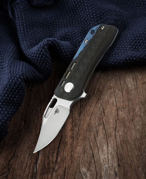 BESTECH Engine (Bowie) BT1806A Titanium+Carbon Fiber Handle: 2.24" CPM-S35VN Blade
