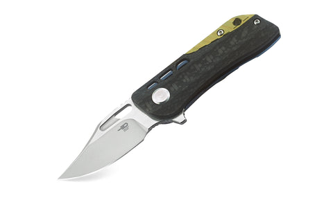 BESTECH Engine (Bowie) BT1806B Titanium+Carbon Fiber Handle: 2.24" CPM-S35VN Blade