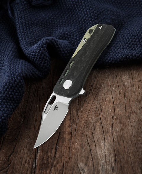 BESTECH Engine (Bowie) BT1806C Titanium+Carbon Fiber Handle: 2.24" CPM-S35VN Blade