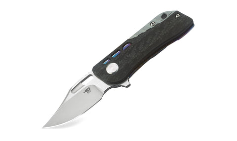 BESTECH Engine (Bowie) BT1806D Titanium+Carbon Fiber Handle: 2.24" CPM-S35VN Blade
