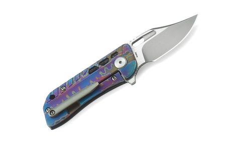 BESTECH Engine (Bowie) BT1806D Titanium+Carbon Fiber Handle: 2.24" CPM-S35VN Blade