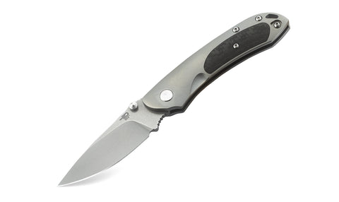 BESTECH JUNZI BT1809A Titanium+Carbon Fiber inlayed Handle: 2.76" CPM-S35VN Blade