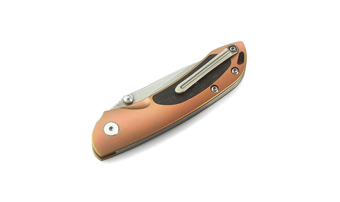 BESTECH JUNZI BT1809B Titanium+Carbon Fiber inlayed Handle: 2.76" CPM-S35VN Blade