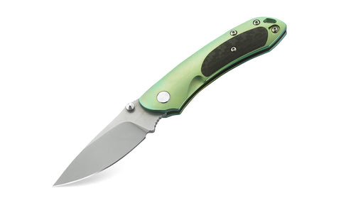 BESTECH JUNZI BT1809C Titanium+Carbon Fiber inlayed Handle: 2.76" CPM-S35VN Blade