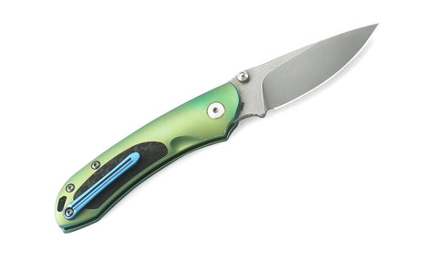 BESTECH JUNZI BT1809C Titanium+Carbon Fiber inlayed Handle: 2.76" CPM-S35VN Blade