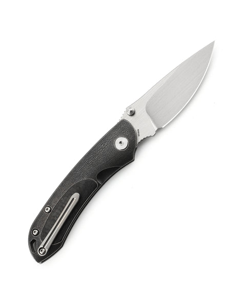 BESTECH JUNZI BT1809F Titanium+Carbon Fiber inlayed Handle: 2.76" CPM-S35VN Blade