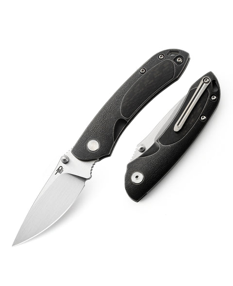 BESTECH JUNZI BT1809F Titanium+Carbon Fiber inlayed Handle: 2.76" CPM-S35VN Blade