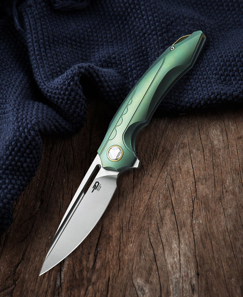 BESTECH ORNETTA BT1811B 3.54" M390 Blade Titanium Handle