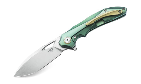 BESTECH ESKRA BT1813L-C Titanium Handle: 3.51" M390 Blade
