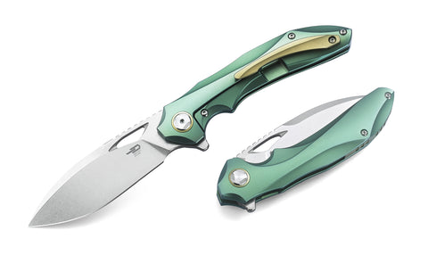 BESTECH ESKRA BT1813L-C Titanium Handle: 3.51" M390 Blade