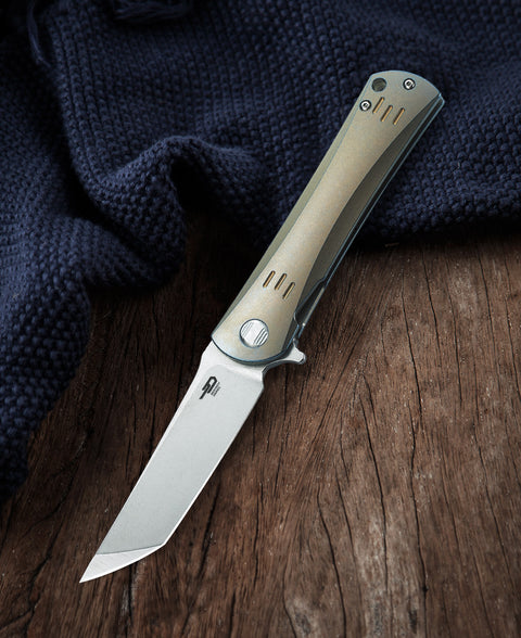 BESTECH KENDO BT1903C Titanium Handle: 3.51" S35VN Blade