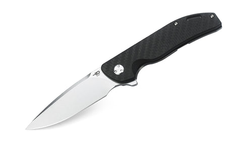 BESTECH BISON BT1904A-1 Titanium and Carbon Fiber Handle: 3.54" D2 Blade