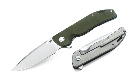 BESTECH BISON BT1904C-1 Titanium and G10 Handle: 3.54" D2 Blade