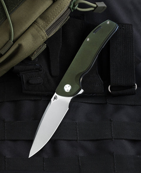 BESTECH BISON BT1904C-1 Titanium and G10 Handle: 3.54" D2 Blade