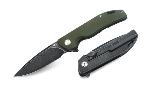 BESTECH BISON BT1904C-2 Titanium and G10 Handle: 3.54" D2 Blade