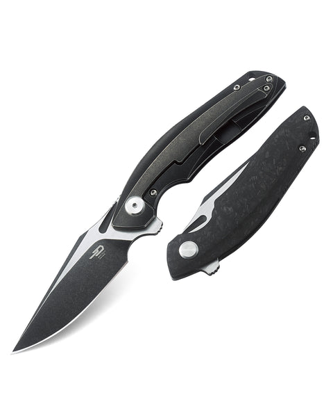 BESTECH GHOST BT1905C-L Carbon Fiber+Titanium Handle: 3.27" S35VN Blade