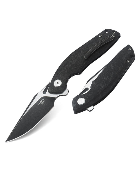 BESTECH GHOST BT1905D-L Carbon Fiber  Handle: 3.27" S35VN Blade