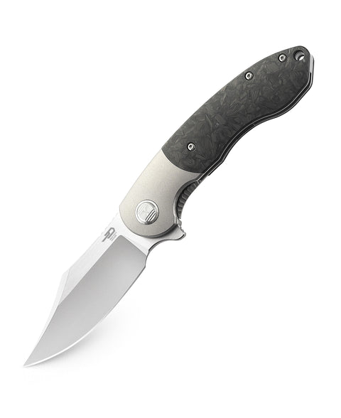 BESTECH BOWIETIE BT1906A Titanium+Carbon Fiber Inlay Handle: 3.54" M390 Blade