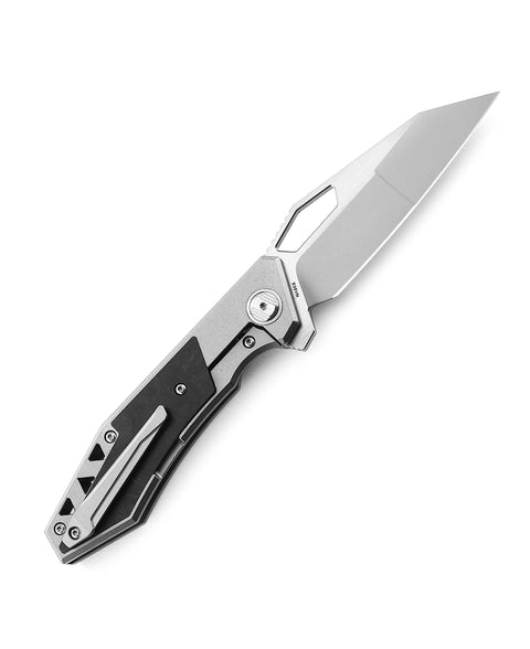 BESTECH FRACTAL BT1907A Titanium+Carbon Fiber Inlay Handle: 3.46" S35VN Blade