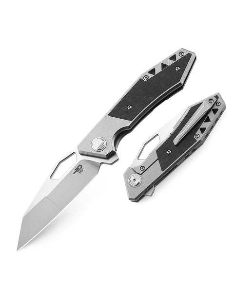 BESTECH FRACTAL BT1907A Titanium+Carbon Fiber Inlay Handle: 3.46" S35VN Blade