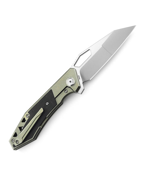BESTECH FRACTAL BT1907B Titanium+Carbon Fiber Inlay Handle: 3.46" S35VN Blade