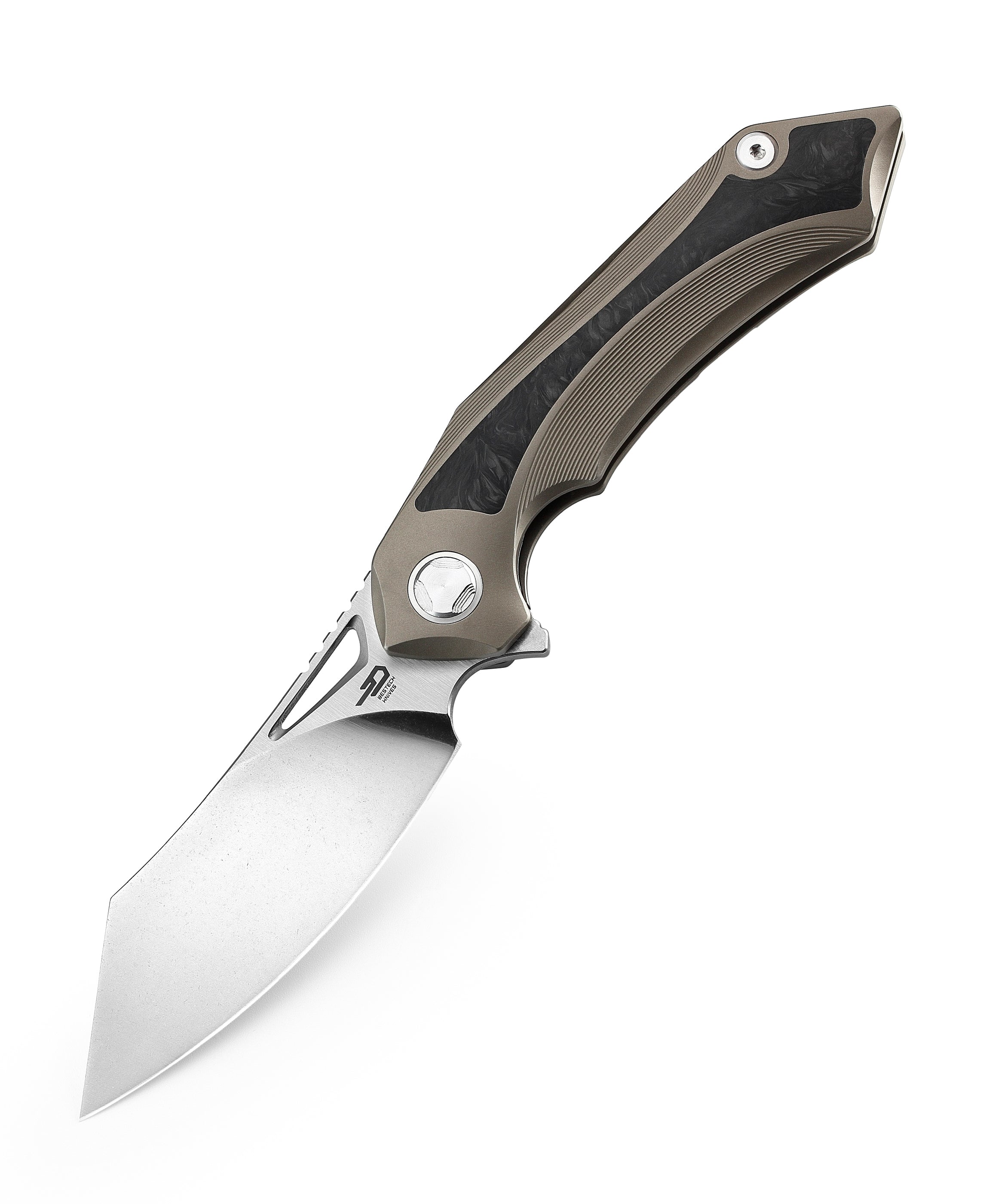 BESTECH KASTA BT1909C Titanium and Marble Carbon Fiber Inlay Handle: 3 ...