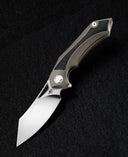BESTECH KASTA BT1909C Titanium and Marble Carbon Fiber Inlay Handle: 3.46