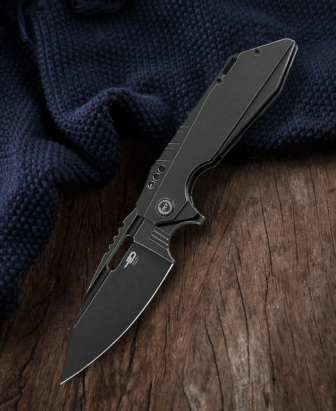BESTECH SHODAN BT1910B Titanium Handle: 3.86" S35VN Blade