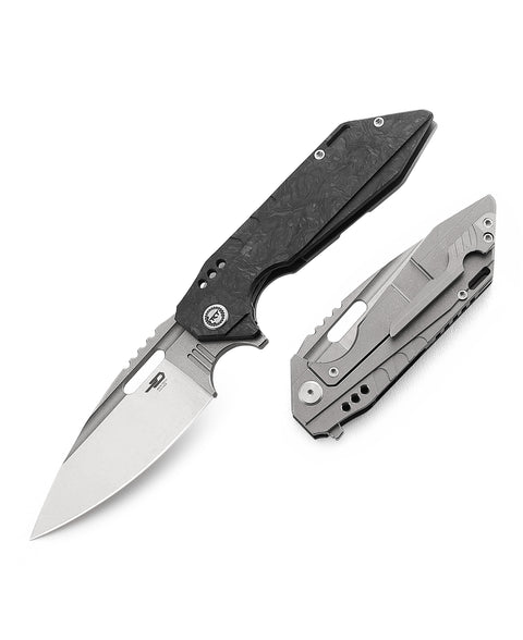 BESTECH SHODAN BT1910C Titanium+Carbon fiber Handle: 3.86" S35VN Blade
