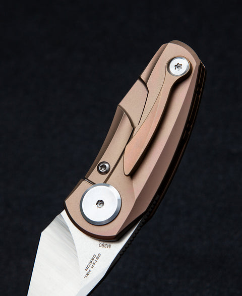 BESTECH TULIP BT1913D Titanium Handle: 1.34" M390 Blade