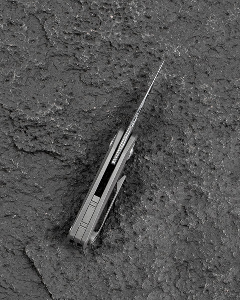 BESTECH TULIP BT1913F Titanium Handle: 1.34" Damasteel Blade