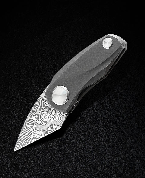 BESTECH TULIP BT1913F Titanium Handle: 1.34" Damasteel Blade