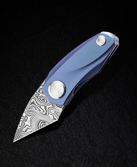 BESTECH TULIP BT1913G Titanium Handle: 1.34" Damasteel Blade