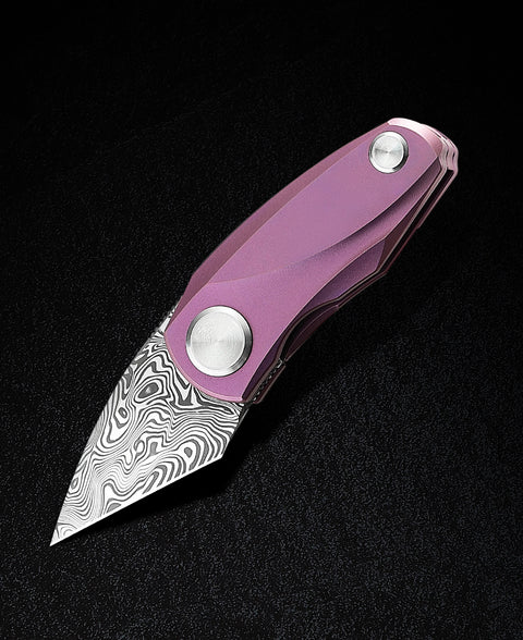 BESTECH TULIP BT1913H Titanium Handle: 1.34" Damasteel Blade