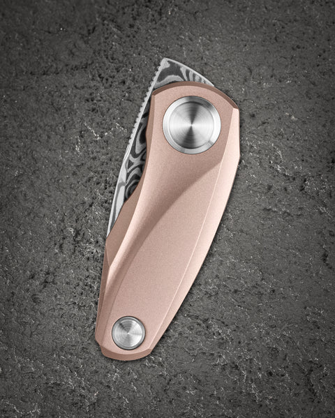 BESTECH TULIP BT1913I Titanium Handle: 1.34" Damasteel Blade