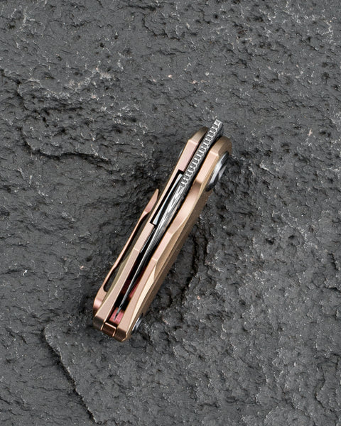 BESTECH TULIP BT1913I Titanium Handle: 1.34" Damasteel Blade