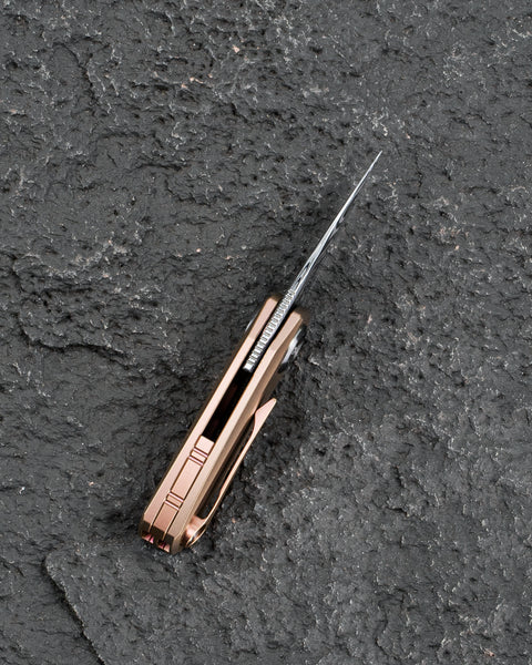 BESTECH TULIP BT1913I Titanium Handle: 1.34" Damasteel Blade