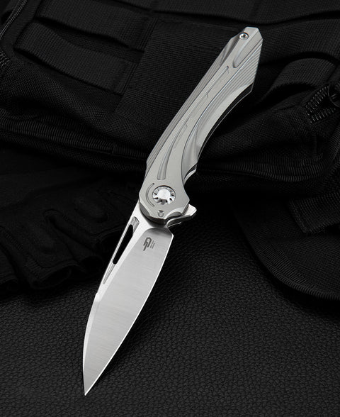 BESTECH WIBRA BT2001A Titanium Handle: 3.43" M390 Blade